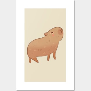 Capybara illustration Posters and Art